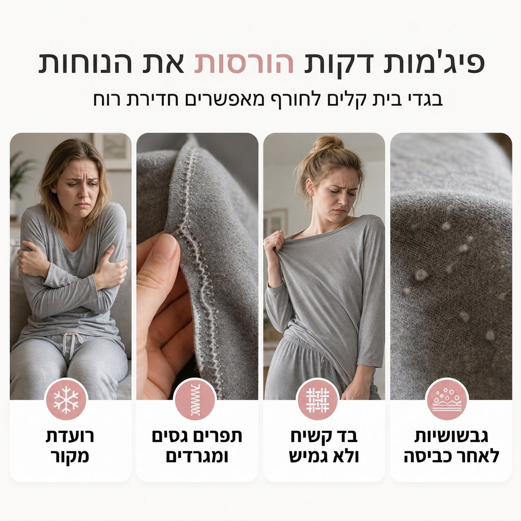 ☁️🧸 מבחר הפרועיות – סווטשירט הודי פלאפי וסט לנוב רך לחלומות ✨💗