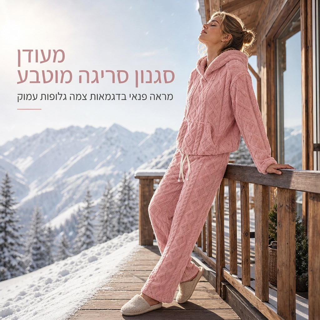 ☁️🧸 מבחר הפרועיות – סווטשירט הודי פלאפי וסט לנוב רך לחלומות ✨💗