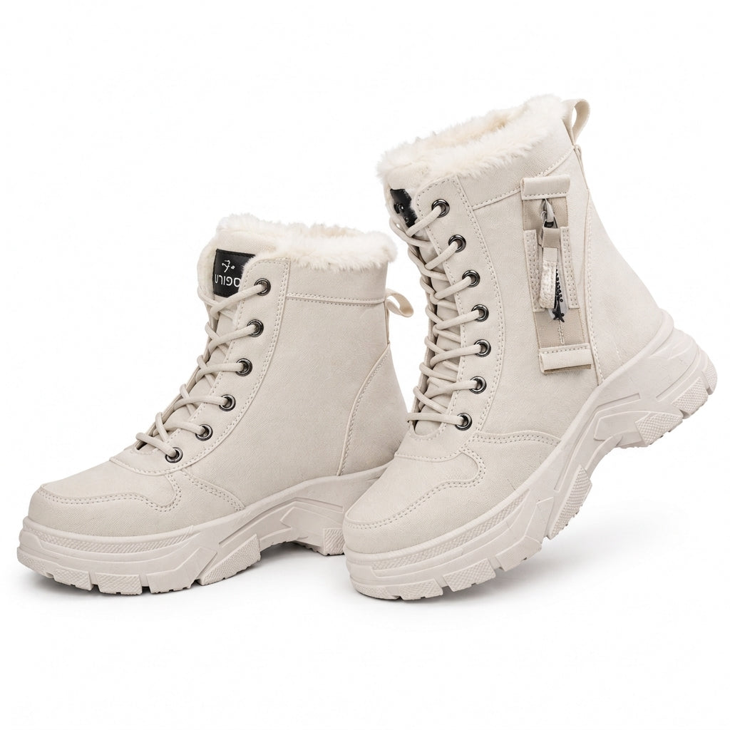❄️👢 מגפיי חורף לנשים לגשמים ושלג | לא להישאר עם רגליים קרות בחורף, לא להחליק על כבישים מושלגים – רירית פּלִיש חמה, סולייה עבה ומגפיים עליונים בגובה הקרסול ✨
