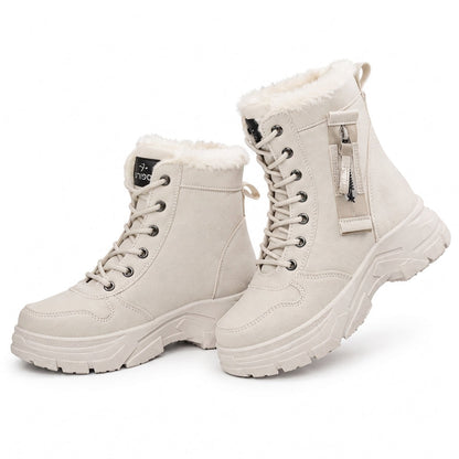❄️👢 מגפיי חורף לנשים לגשמים ושלג | לא להישאר עם רגליים קרות בחורף, לא להחליק על כבישים מושלגים – רירית פּלִיש חמה, סולייה עבה ומגפיים עליונים בגובה הקרסול ✨