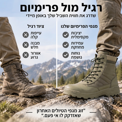 מגפיים טקטיים לחימה גבוהים חיצוניים אוניסקסיים