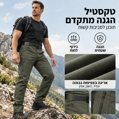 מכנסי טקטיקה לצד גברים, חתך דק, לפעילויות חוץ