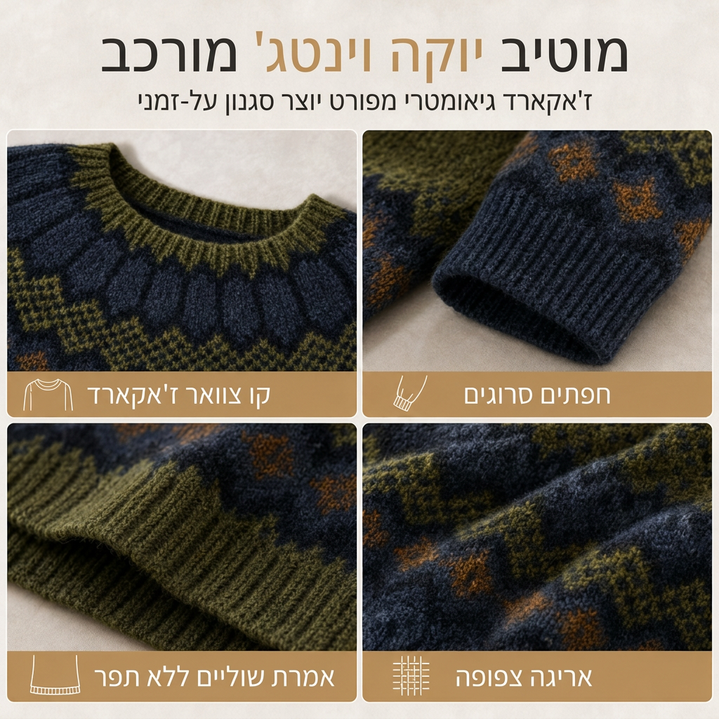 סוודר נשים רפויה צווארון עגול צבע חסום סריגה פולובר