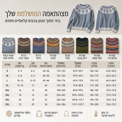 סוודר נשים רפויה צווארון עגול צבע חסום סריגה פולובר