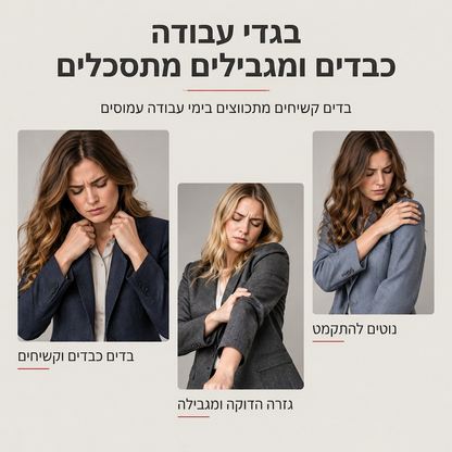 ז'קט בלייזר קז'ואלי לנשים עם פתח קדמי