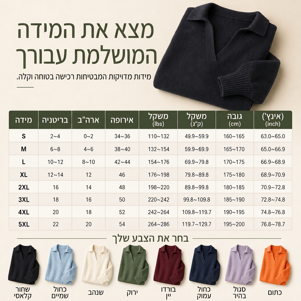 סוודר סרוגי צווארון מושחר לנשים, לגזרה רופפת, סרוג שרוולים ארוכים בצבע אחיד בסגנון קז'ואל רגוע