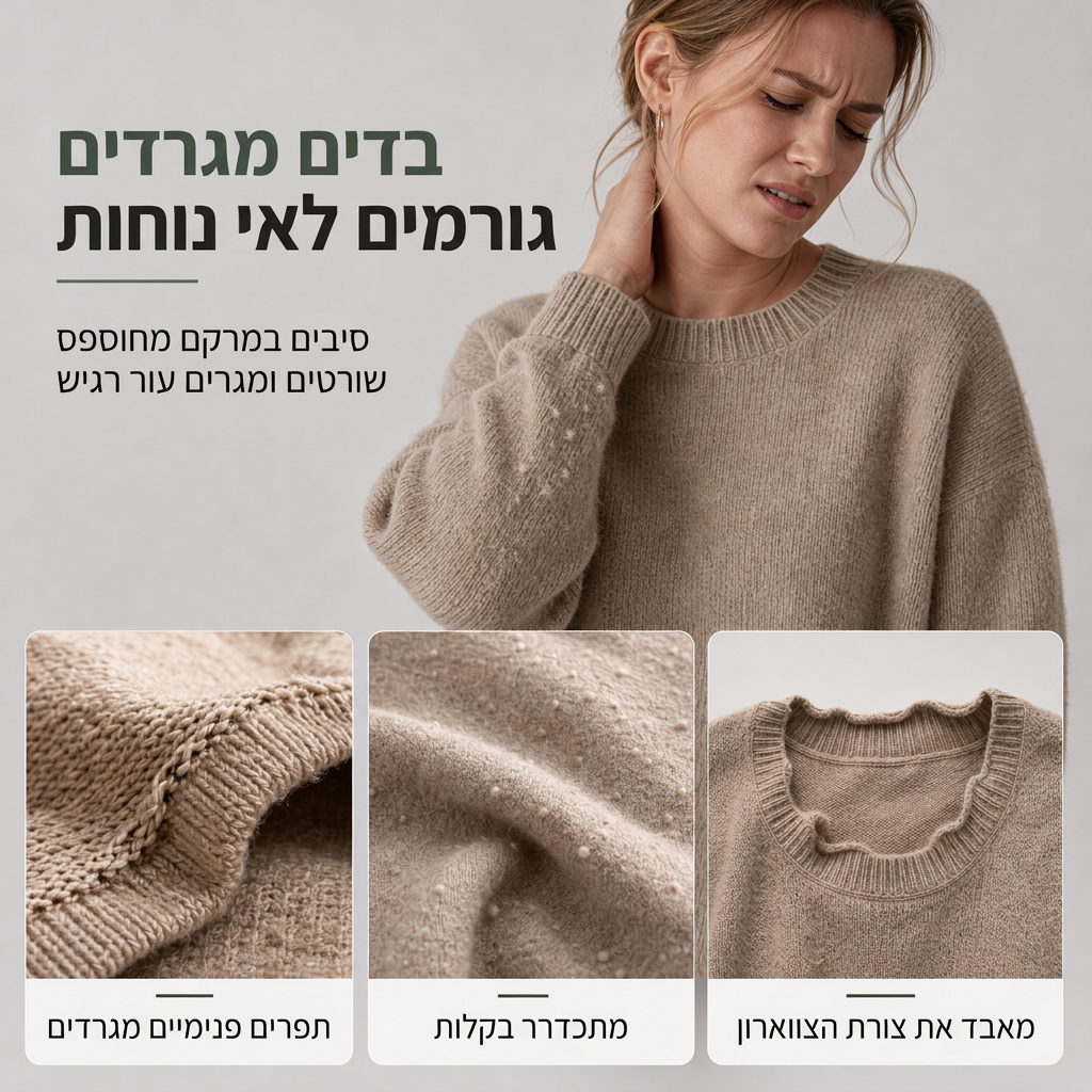 טופ נשים רופף שרוולים ארוכים צווארון V