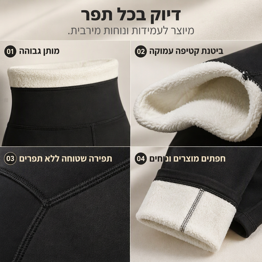 תחזקות יוגה תרמיות בקו חגרה גבוה לנשים