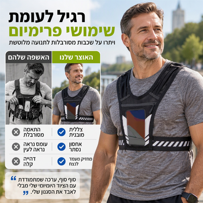 אפונת ריצה חוץ עם תא לטלפון ולשתייה