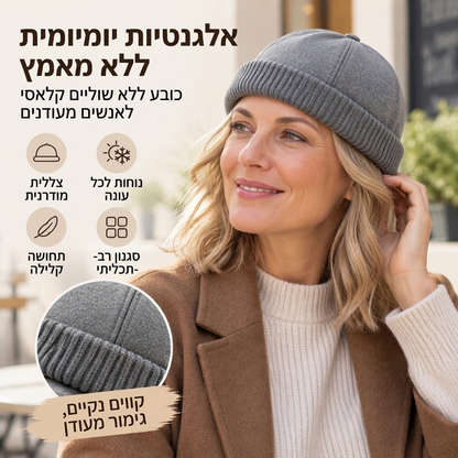 כובע דייג חם מסריג חסר שוליים לנשים וגברים