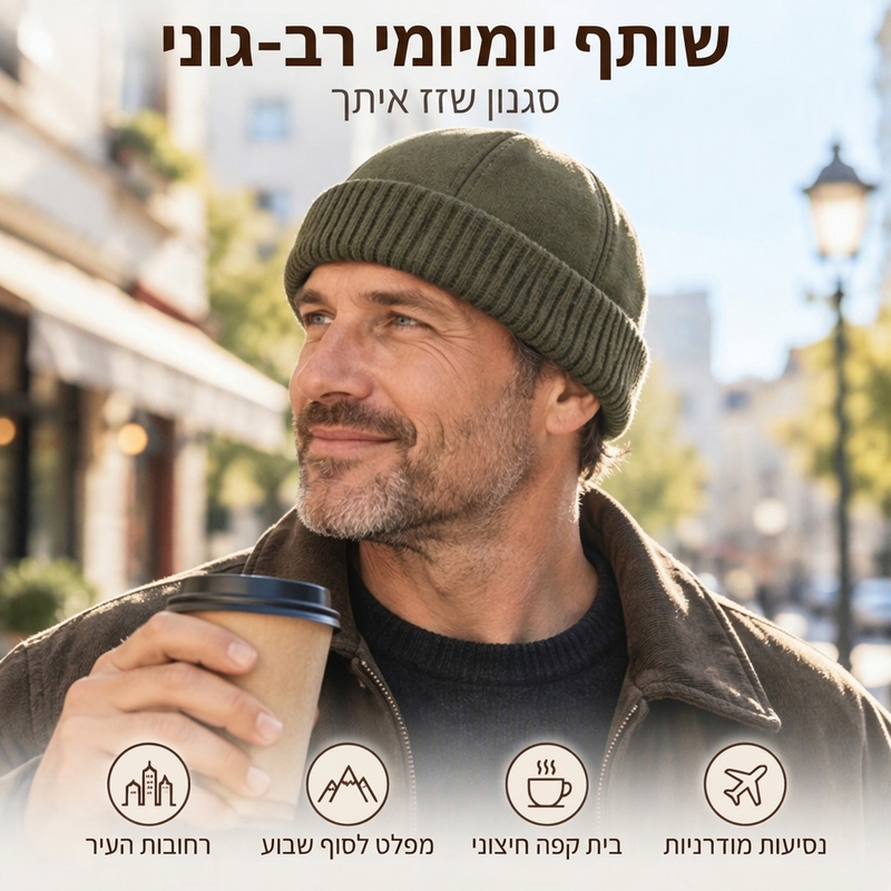 כובע דייג חם מסריג חסר שוליים לנשים וגברים