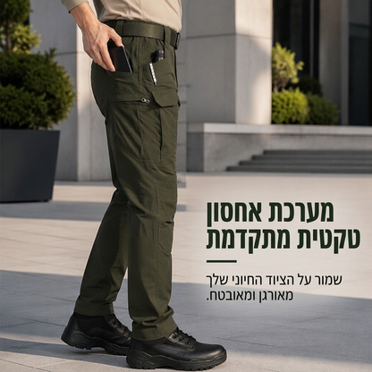 מכנסי קרגו אלסטיים לגבר户外活动