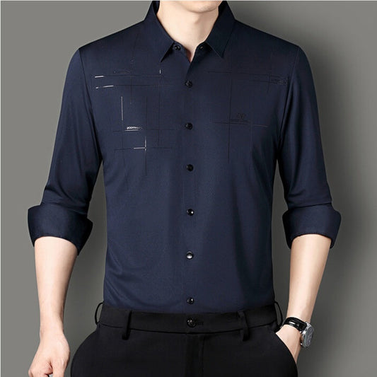 Men's Long Sleeve Wrinkle Resistant Shirt（50% OFF）