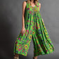 Vintage floral print loose sleeveless jumpsuit-FREE SHIPPING